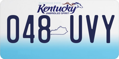 KY license plate 048UVY