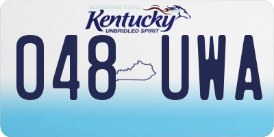 KY license plate 048UWA