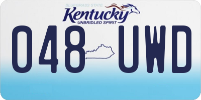 KY license plate 048UWD