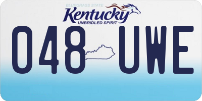 KY license plate 048UWE