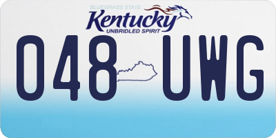 KY license plate 048UWG