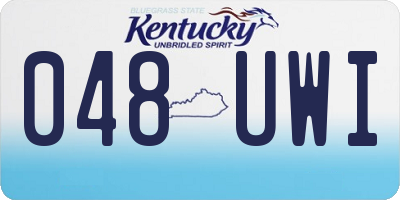 KY license plate 048UWI