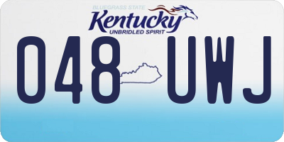 KY license plate 048UWJ