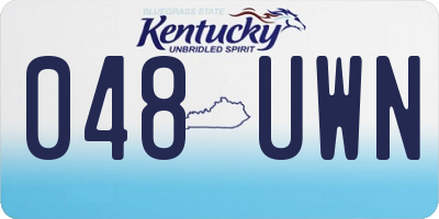 KY license plate 048UWN