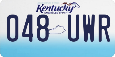 KY license plate 048UWR