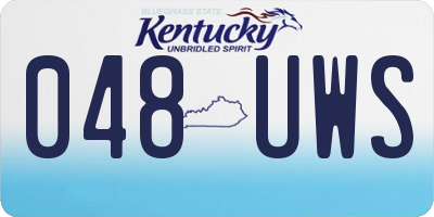 KY license plate 048UWS