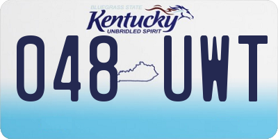 KY license plate 048UWT