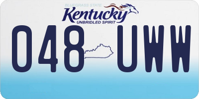 KY license plate 048UWW