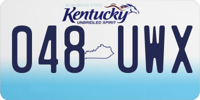 KY license plate 048UWX