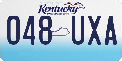 KY license plate 048UXA
