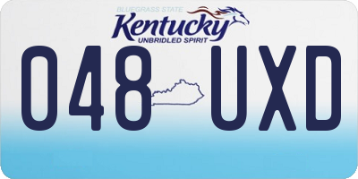 KY license plate 048UXD