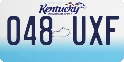 KY license plate 048UXF