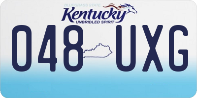 KY license plate 048UXG