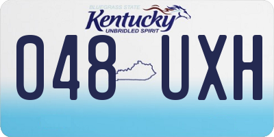 KY license plate 048UXH