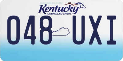 KY license plate 048UXI