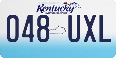 KY license plate 048UXL