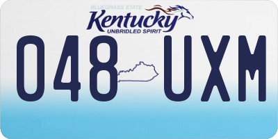 KY license plate 048UXM