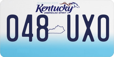 KY license plate 048UXO