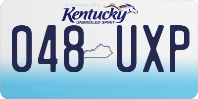 KY license plate 048UXP