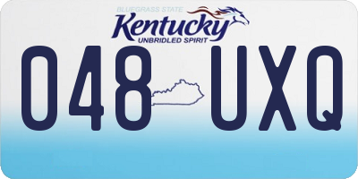 KY license plate 048UXQ