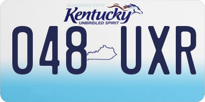 KY license plate 048UXR