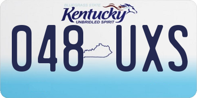 KY license plate 048UXS
