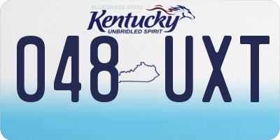 KY license plate 048UXT