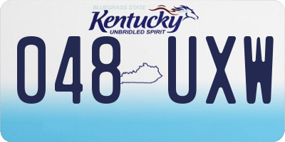 KY license plate 048UXW