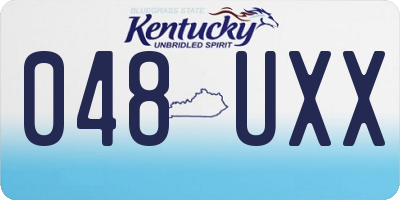 KY license plate 048UXX