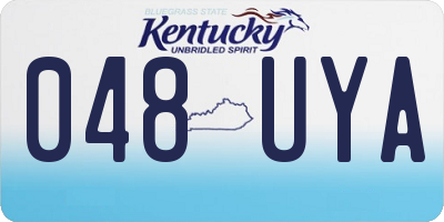 KY license plate 048UYA
