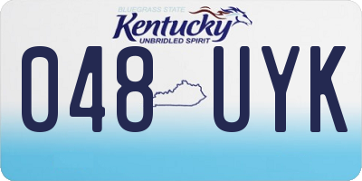 KY license plate 048UYK