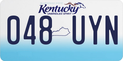 KY license plate 048UYN