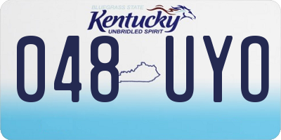 KY license plate 048UYO