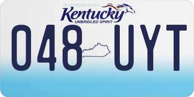 KY license plate 048UYT