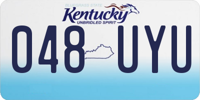KY license plate 048UYU