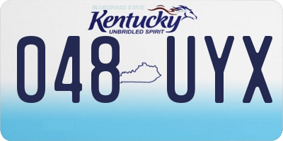 KY license plate 048UYX