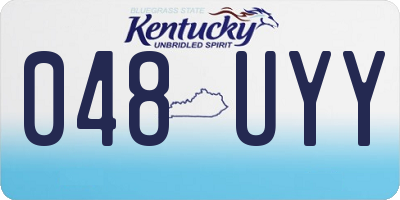 KY license plate 048UYY