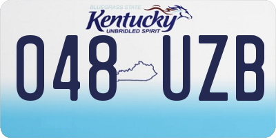 KY license plate 048UZB