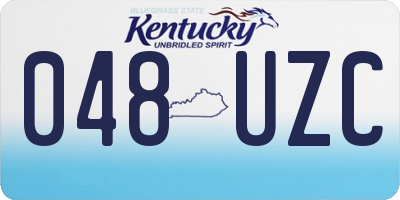 KY license plate 048UZC