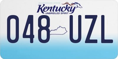 KY license plate 048UZL