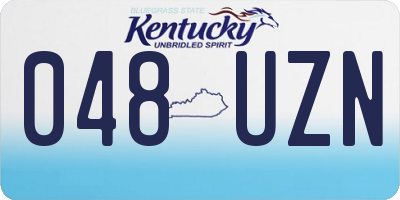 KY license plate 048UZN