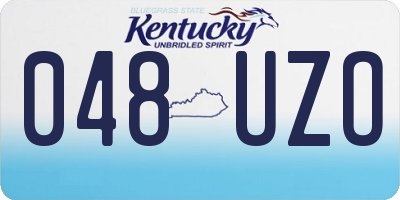 KY license plate 048UZO