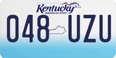 KY license plate 048UZU