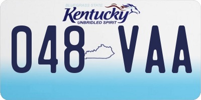 KY license plate 048VAA