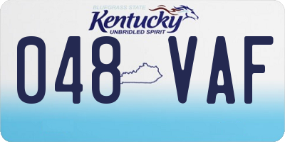 KY license plate 048VAF