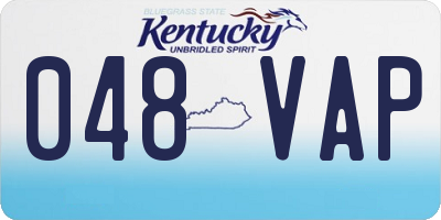 KY license plate 048VAP