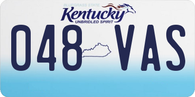 KY license plate 048VAS