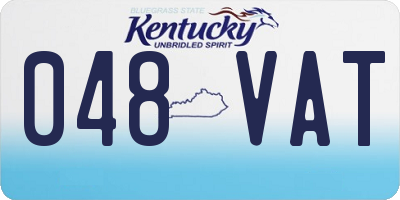 KY license plate 048VAT