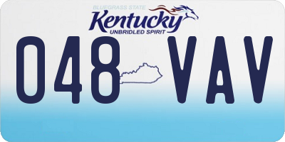 KY license plate 048VAV