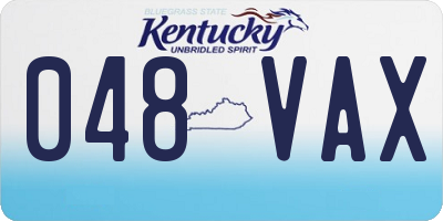 KY license plate 048VAX